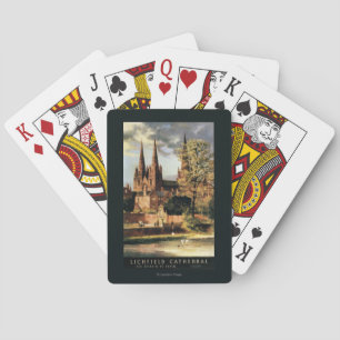 Baraja De Cartas Vista de la catedral de Lichfield