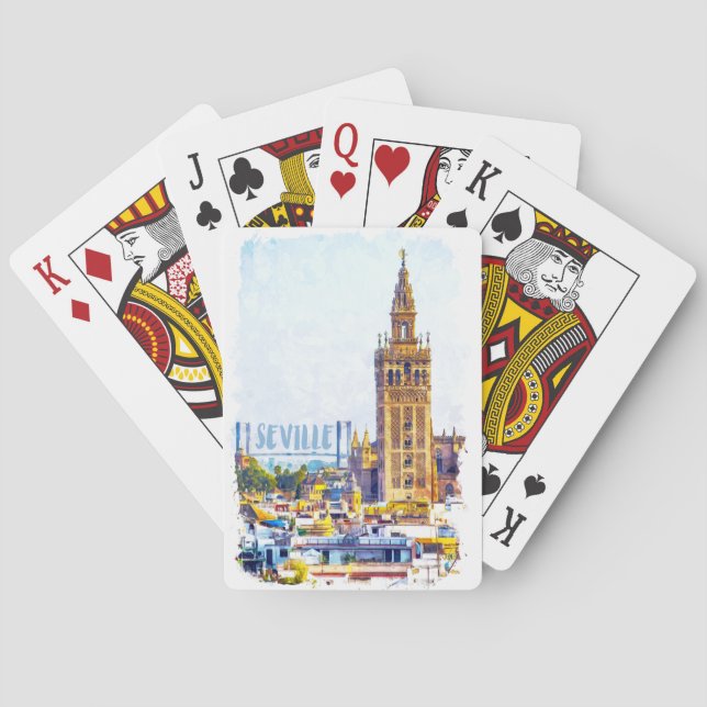Baraja De Cartas Vista de la Ciudad Catedral de Sevilla (Reverso)