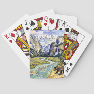 Baraja De Cartas Vista de la pintura vintage del túnel del oso El C
