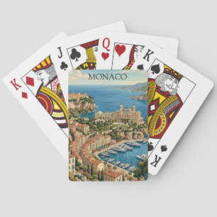 Baraja De Cartas Vista del Casino de la Riviera Francesa de Mónaco 
