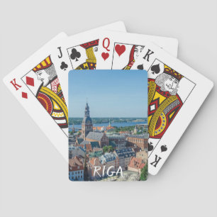 Baraja De Cartas Vista del centro de Riga desde arriba