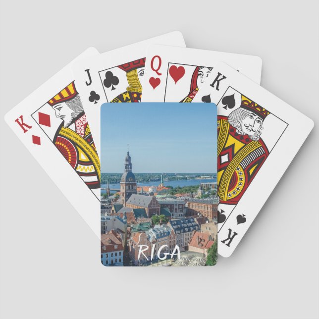 Baraja De Cartas Vista del centro de Riga desde arriba (Reverso)