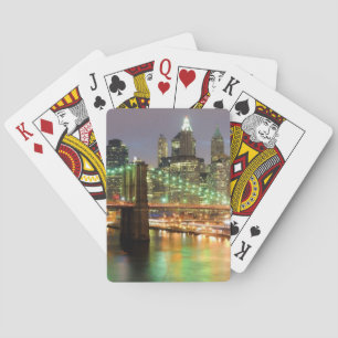 Baraja De Cartas Vista del Lower Manhattan y del puente de Brooklyn