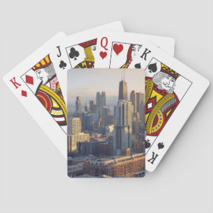 Baraja De Cartas Vista del paisaje urbano con luz fantástica