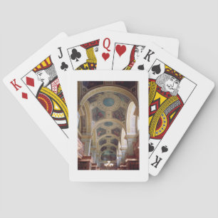 Baraja De Cartas Vista del techo de la biblioteca con dorados