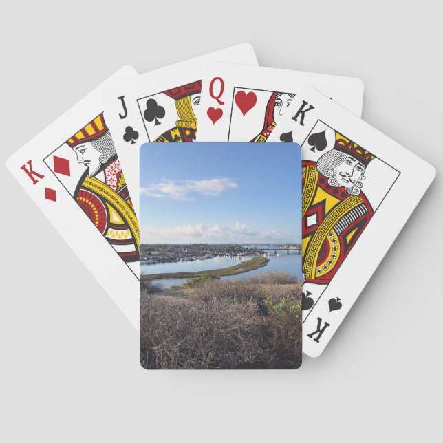Baraja De Cartas Vista desde Castaways Park, Newport Beach, CA (Reverso)