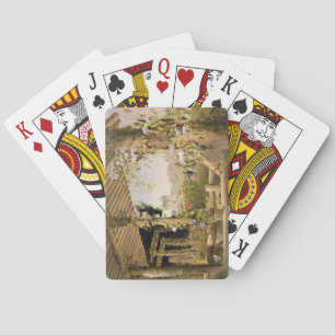 Baraja De Cartas Vista desde el asiento rústico, Shrublands, desde 