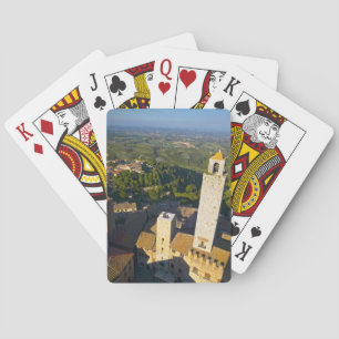 Baraja De Cartas Vista Desde Torre, San Gimignano, Siena, Toscana