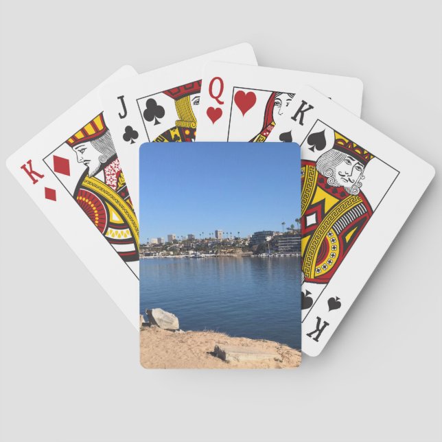 Baraja De Cartas Vista desde Wedge, Newport Beach, California (Reverso)