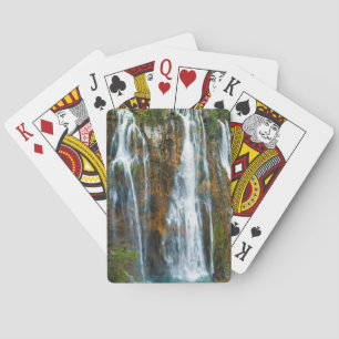 Baraja De Cartas Vista elevada de cascada, Croacia