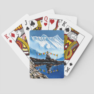 Baraja De Cartas Vista Panorámica De La Montaña Annapurna Nepal