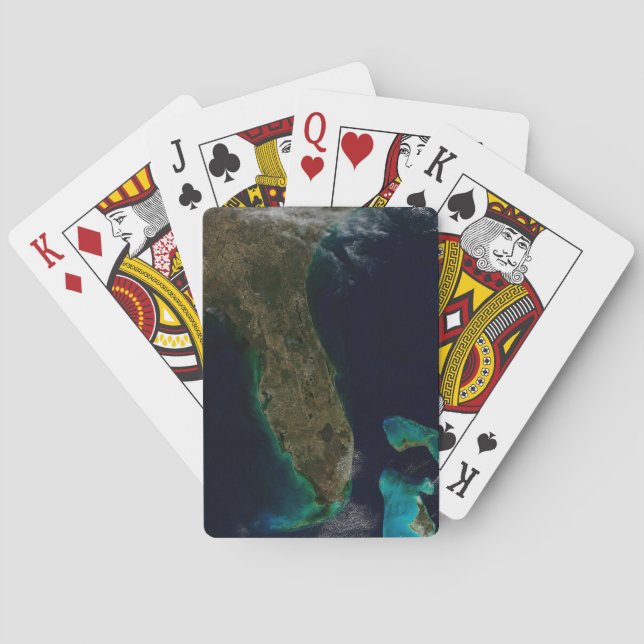Baraja De Cartas Vista Satelital De Florida. (Reverso)