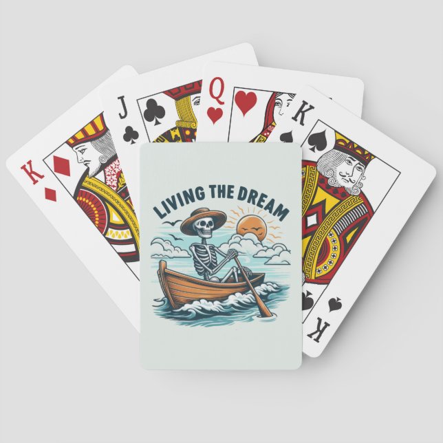Baraja De Cartas Viviendo el sueño - Skeleton (2) (Reverso)