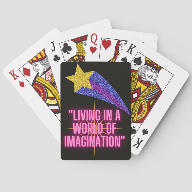 BARAJA DE CARTAS VIVIENDO EN UN MUNDO DE IMAGINACIÓN (Reverso)
