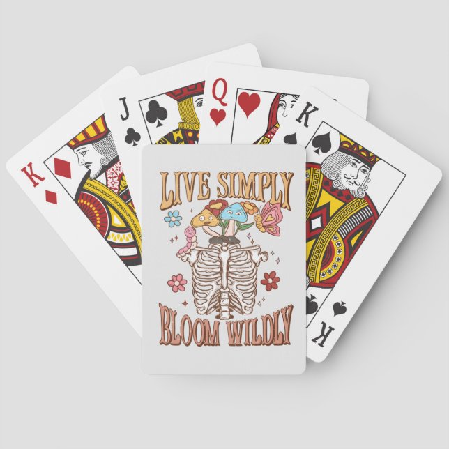 Baraja De Cartas Vivir simplemente, Bloom Willy (Reverso)