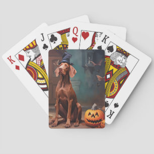 Baraja De Cartas Vizsla Pumpkins Halloween Scary