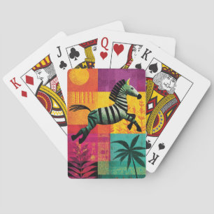 Baraja De Cartas Volando zebra jungle pop