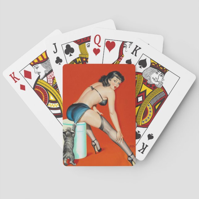 Baraja De Cartas Volante 1950 Pin Up (Reverso)