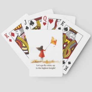 Baraja De Cartas Volar Una Tarjeta De Juego De Cometas