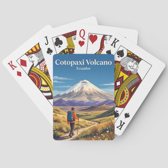 Baraja De Cartas Volcán Cotopaxi Ecuador (Reverso)