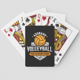 Baraja De Cartas Voleibol ADD TEXTO Escuela Varsity Team Player