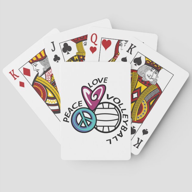 Baraja De Cartas Voleibol de amor por la paz (Reverso)