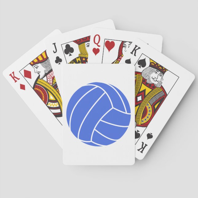 Baraja De Cartas Voleibol Real Azul y Blanco (Reverso)