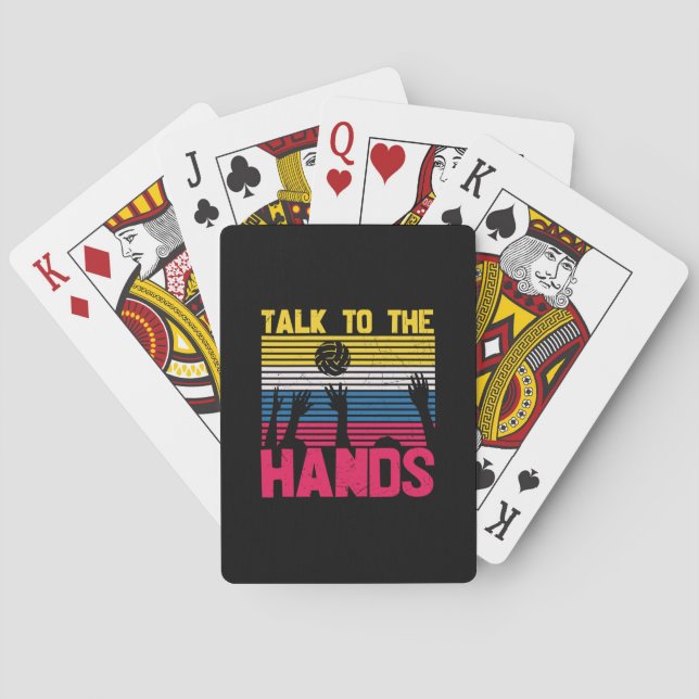Baraja De Cartas Volleyball Player | Talk To The Hands (Reverso)