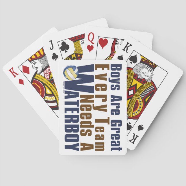 Baraja De Cartas Vollyball de Waterboy en azul (Reverso)