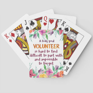 Baraja De Cartas Voluntarios Gracias regalo de agradecimiento a los