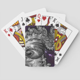 Baraja De Cartas Vórtex fractal plateado y púrpura