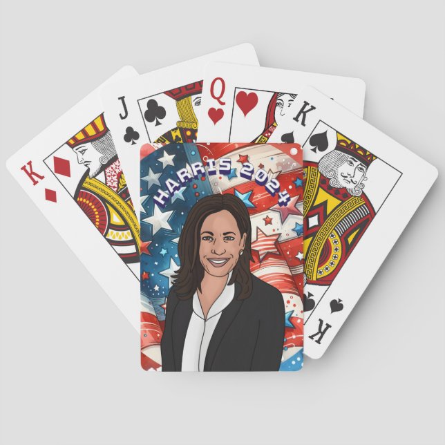 Baraja De Cartas Votación por Kamala Harris 2024 (Reverso)