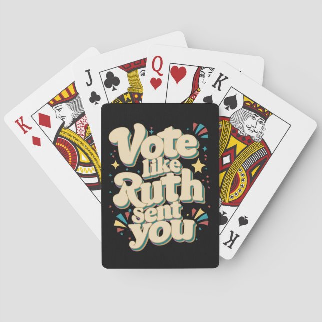 Baraja De Cartas Votar como Ruth te envió a Uterus LGBT feminista (Reverso)