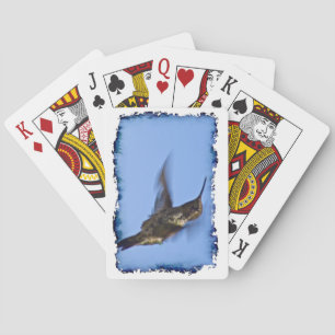 Baraja De Cartas Vuelo del borde blanco del colibrí