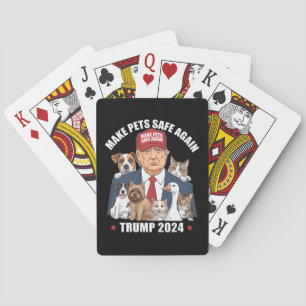 Baraja De Cartas Vuelva a ser seguro para las mascotas Trump 2024 S
