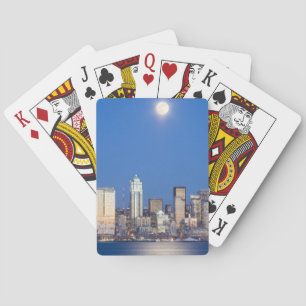 Baraja De Cartas WA, Seattle, horizonte de Seattle y bahía Elliott 