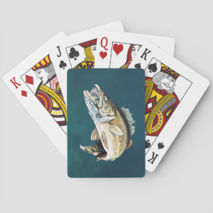 Baraja De Cartas Walleye en el hábitat rocoso