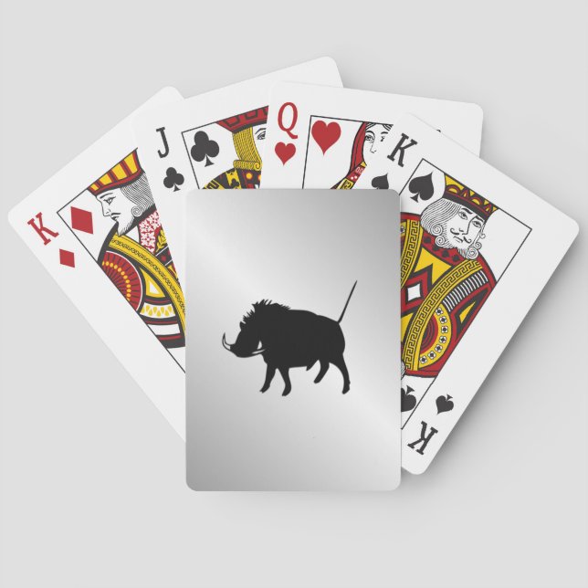 Baraja De Cartas Wart Hog Silver (Reverso)