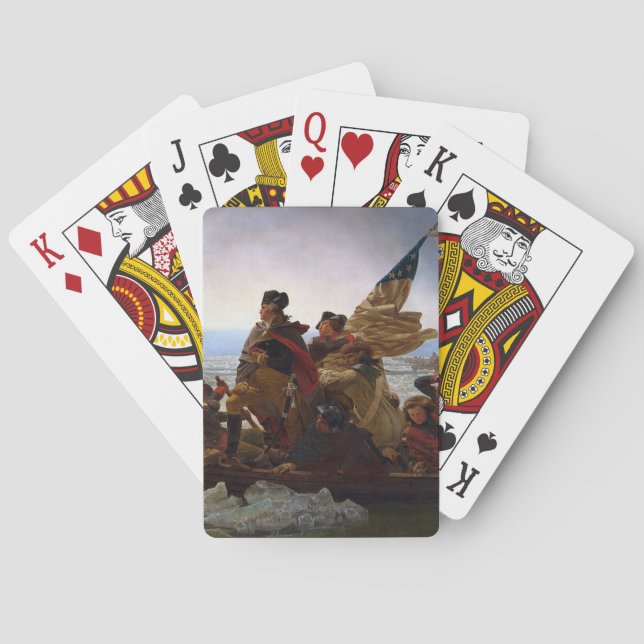 Baraja De Cartas Washington Crossing Delaware Art (Reverso)