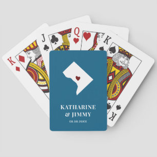 Baraja De Cartas Washington D.C. Wedding Favor Deck of Cards, mapa