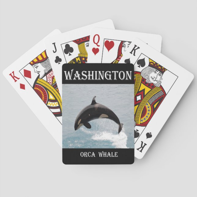Baraja De Cartas Washington Orca Whale (Reverso)