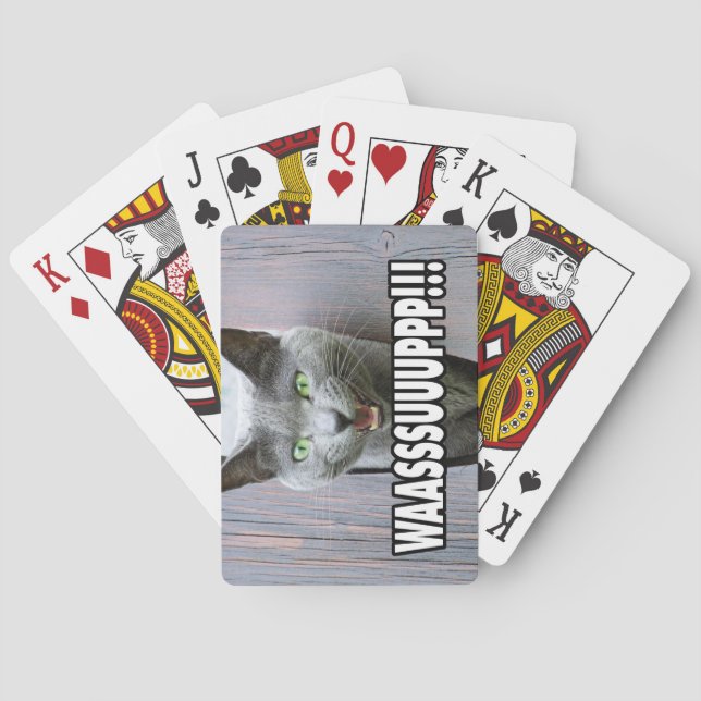 Baraja De Cartas WASSUP - Meme Cat (Reverso)