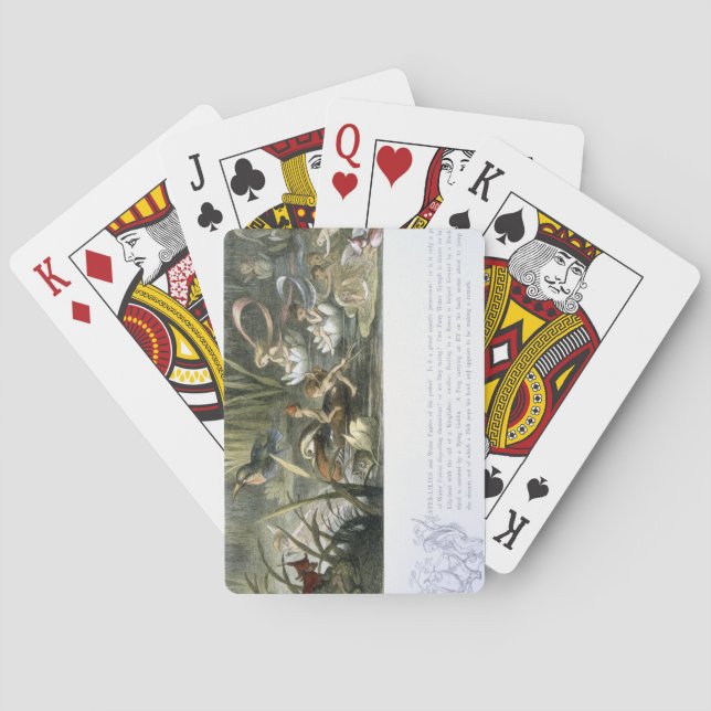 Baraja De Cartas Water-Lilies and Water Fairies, illustration from (Reverso)