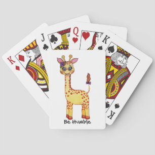 Baraja De Cartas Watercolor Cute Baby Giraffe