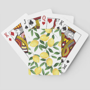 BARAJA DE CARTAS WATERCOLOR LEMONS