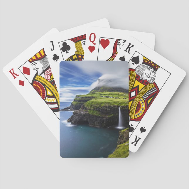 Baraja De Cartas Waterfalls | Faroe Islands, Denmark (Reverso)