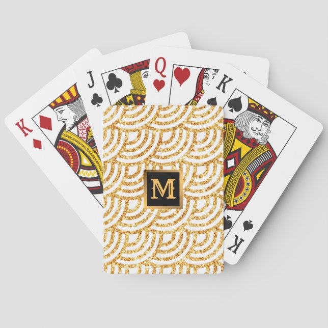 Baraja De Cartas Wave Gold Sun Purpurina Boho Popular Collection (Reverso)