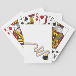 Baraja De Cartas Wavy Rainbow Stripes Leading to Pot of Gold