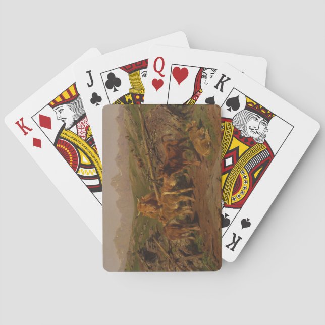 Baraja De Cartas Weaning the Calves (por Rosa Bonheur) (Reverso)