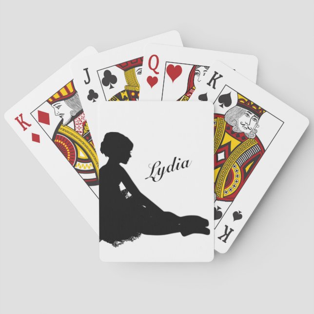 Baraja De Cartas Weary Ballerina Personalizada con Nombre Reproducc (Reverso)